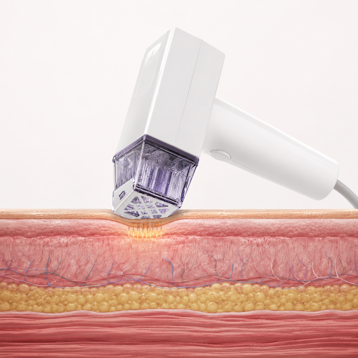 Camadas da pele e radiofrequência microagulhada